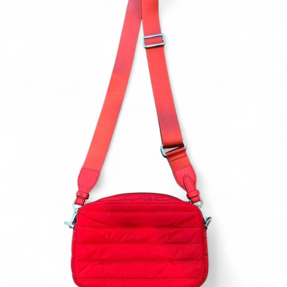 Fossil Izzie Puffer Crossbody Bag Red Nylon Camera Purse